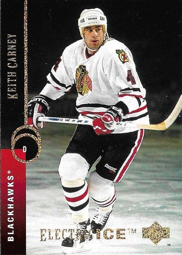 #449 Keith Carney - Chicago Blackhawks - 1994-95 Upper Deck Hockey - Electric Ice