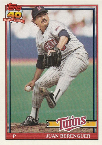 #449 Juan Berenguer - Minnesota Twins - 1991 O-Pee-Chee Baseball