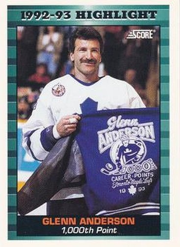 #449 Glenn Anderson - Toronto Maple Leafs - 1993-94 Score Canadian Hockey