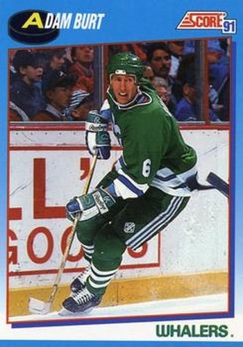 #449 Adam Burt - Hartford Whalers - 1991-92 Score Canadian Bilingual Hockey