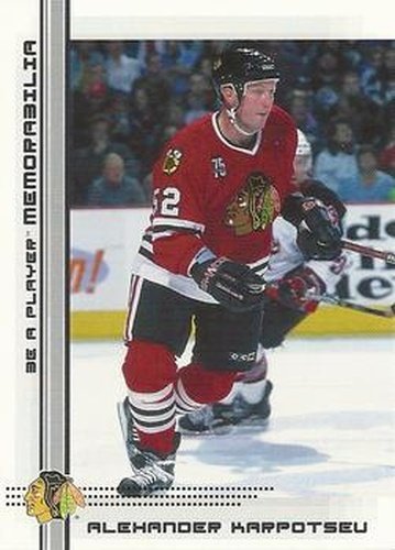 #449 Alexander Karpovtsev - Chicago Blackhawks - 2000-01 Be a Player Memorabilia Hockey