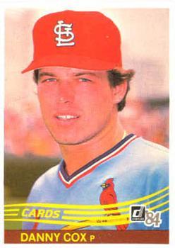 #449 Danny Cox - St. Louis Cardinals - 1984 Donruss Baseball