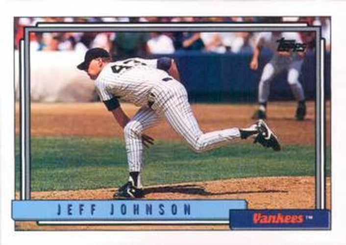 #449 Jeff Johnson - New York Yankees - 1992 Topps Baseball
