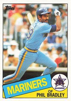 #449 Phil Bradley - Seattle Mariners - 1985 Topps Baseball