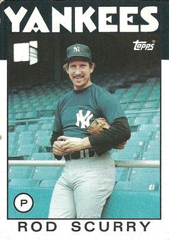 #449 Rod Scurry - New York Yankees - 1986 Topps Baseball