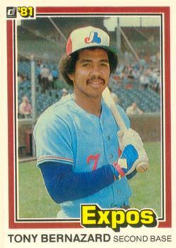 #449 Tony Bernazard - Montreal Expos - 1981 Donruss Baseball