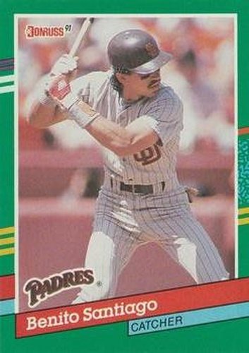 #449 Benito Santiago - San Diego Padres - 1991 Donruss Baseball