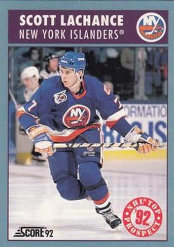 #449 Scott Lachance - New York Islanders - 1992-93 Score Canadian Hockey