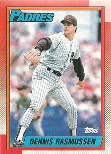 #449 Dennis Rasmussen - San Diego Padres - 1990 Topps Baseball