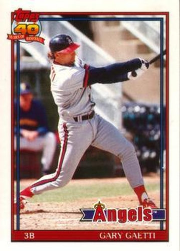 #44T Gary Gaetti - California Angels - 1991 Topps Traded Baseball