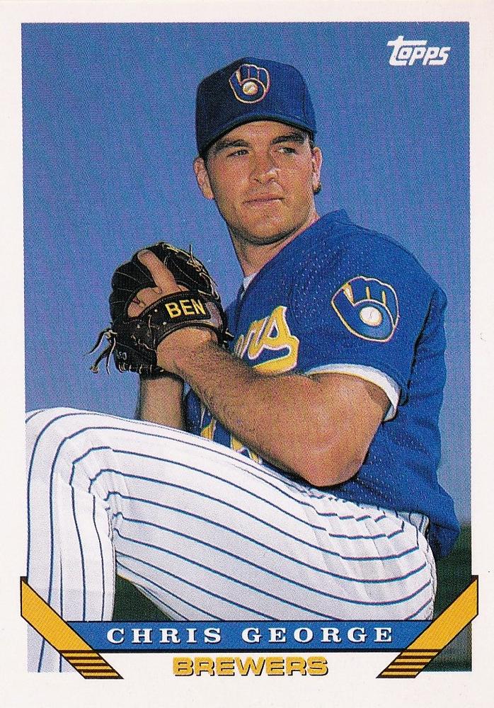 #744 Chris George - Milwaukee Brewers - 1993 Topps Baseball