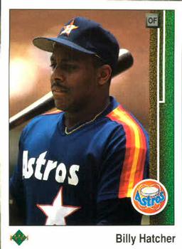 #344 Billy Hatcher - Houston Astros - 1989 Upper Deck Baseball
