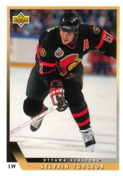 #44 Sylvain Turgeon - Ottawa Senators - 1993-94 Upper Deck Hockey