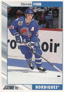 #44 Steven Finn - Quebec Nordiques - 1992-93 Score USA Hockey