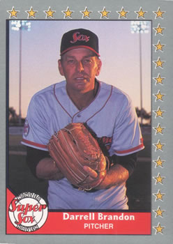 #44 Darrell Brandon - Winter Haven Super Sox - 1990 Pacific Senior League Baseball