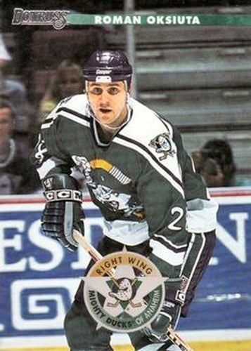 #44 Roman Oksiuta - Anaheim Mighty Ducks - 1996-97 Donruss Hockey