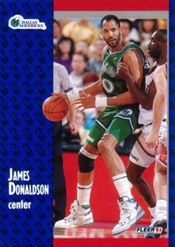 #44 James Donaldson - Dallas Mavericks - 1991-92 Fleer Basketball
