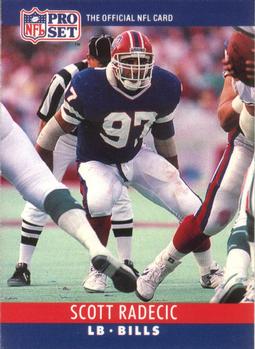 #44 Scott Radecic - Buffalo Bills - 1990 Pro Set Football