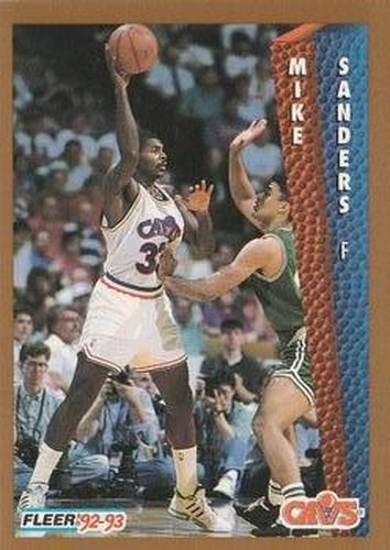 #44 Mike Sanders - Cleveland Cavaliers - 1992-93 Fleer Basketball