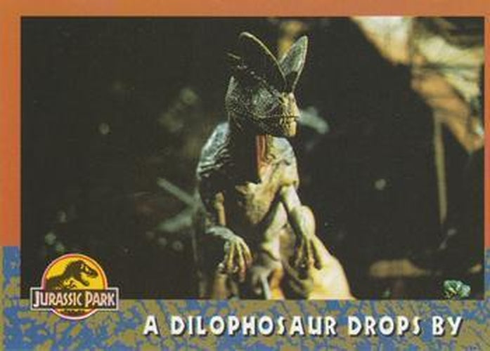 #44 A Dilophosaur Drops By - 1993 Topps Jurassic Park