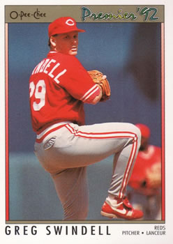 #44 Greg Swindell - Cincinnati Reds - 1992 O-Pee-Chee Premier Baseball
