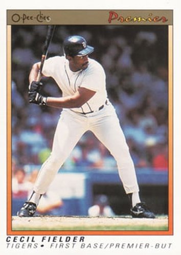 #44 Cecil Fielder - Detroit Tigers - 1991 O-Pee-Chee Premier Baseball