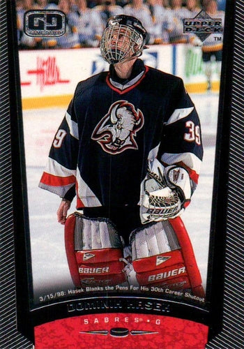 #44 Dominik Hasek - Buffalo Sabres - 1998-99 Upper Deck Hockey