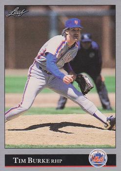 #44 Tim Burke - New York Mets - 1992 Leaf Baseball