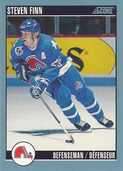 #44 Steven Finn - Quebec Nordiques - 1992-93 Score Canadian Hockey