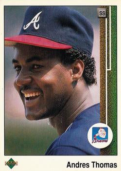 #144 Andres Thomas - Atlanta Braves - 1989 Upper Deck Baseball