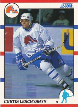 #44 Curtis Leschyshyn - Quebec Nordiques - 1990-91 Score Hottest and Rising Stars Hockey