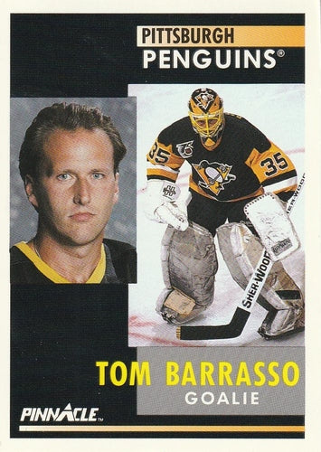 #44 Tom Barrasso - Pittsburgh Penguins - 1991-92 Pinnacle Hockey