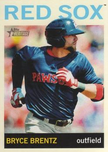 #44 Bryce Brentz - Pawtucket Red Sox - 2013 Topps Heritage Minor League Baseball