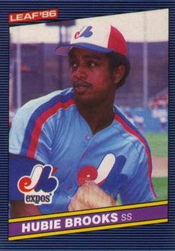 #44 Hubie Brooks - Montreal Expos - 1986 Leaf Baseball