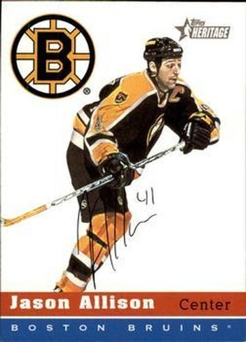 #44 Jason Allison - Boston Bruins - 2000-01 Topps Heritage Hockey