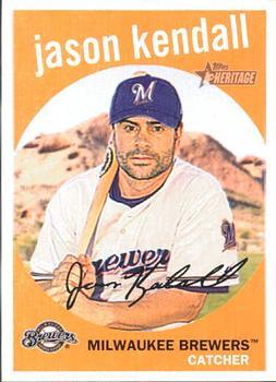 #44 Jason Kendall - Milwaukee Brewers - 2008 Topps Heritage Baseball