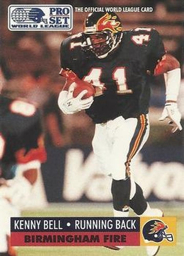 #44 Kenny Bell - Birmingham Fire - 1991 Pro Set WLAF Football