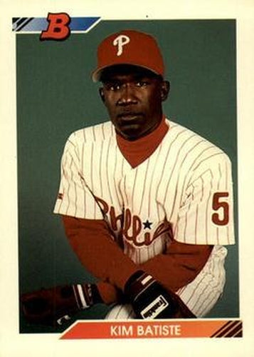 #44 Kim Batiste - Philadelphia Phillies - 1992 Bowman Baseball
