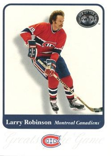 #44 Larry Robinson - Montreal Canadiens - 2001-02 Fleer Greats of the Game Hockey