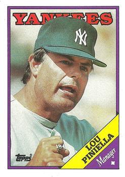 #44 Lou Piniella - New York Yankees - 1988 Topps Baseball