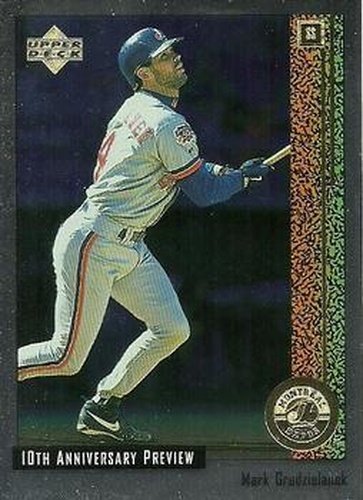 #44 Mark Grudzielanek - Montreal Expos - 1998 Upper Deck - 10th Anniversary Preview Baseball