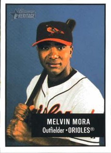 #44 Melvin Mora - Baltimore Orioles - 2003 Bowman Heritage Baseball