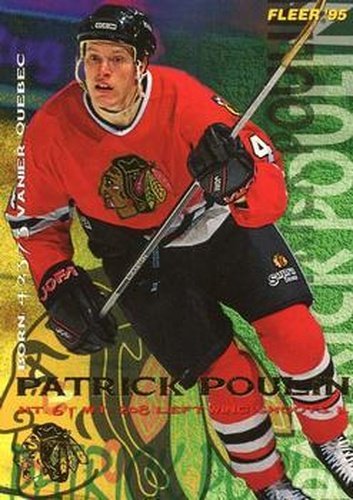 #44 Patrick Poulin - Chicago Blackhawks - 1994-95 Fleer Hockey