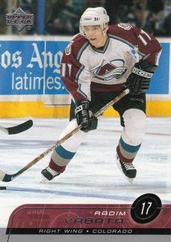 #44 Radim Vrbata - Colorado Avalanche - 2002-03 Upper Deck Hockey