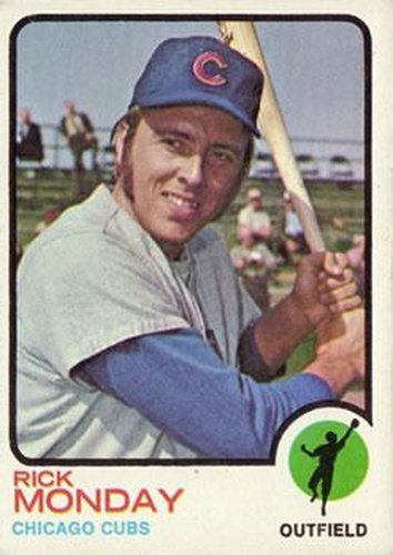 #44 Rick Monday - Chicago Cubs - 1973 Topps Baseball