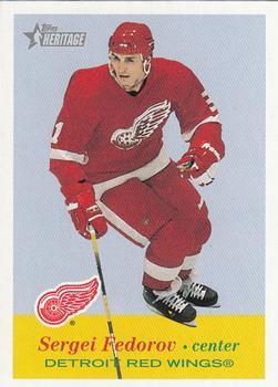 #44 Sergei Fedorov - Detroit Red Wings - 2001-02 Topps Heritage Hockey