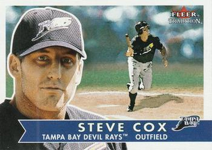 #44 Steve Cox - Tampa Bay Devil Rays - 2001 Fleer Tradition Baseball
