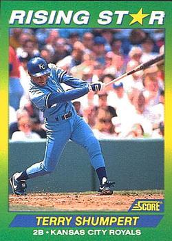 #44 Terry Shumpert - Kansas City Royals - 1992 Score 100 Rising Stars Baseball