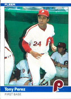 #44 Tony Perez - Philadelphia Phillies - 1984 Fleer Baseball