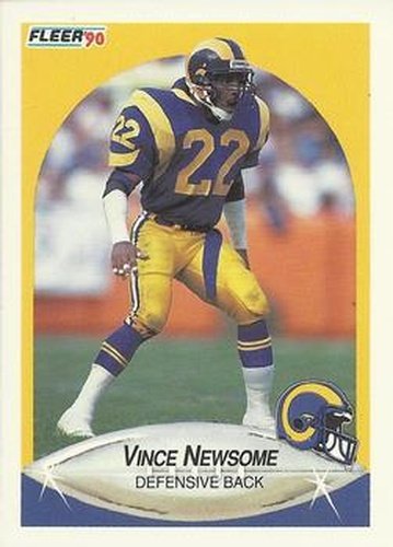 #44 Vince Newsome - Los Angeles Rams - 1990 Fleer Football